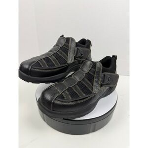 Edward Orthopedic Shoes for Custom Insoles Mens Black Leather Walking 10.5 4E